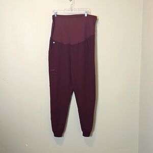 Figs Burgundy Track Pants